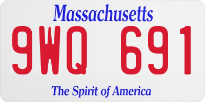 MA license plate 9WQ691