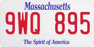 MA license plate 9WQ895