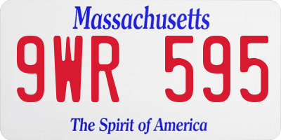 MA license plate 9WR595