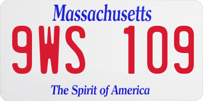 MA license plate 9WS109