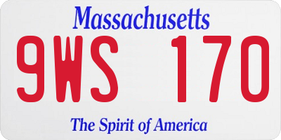 MA license plate 9WS170