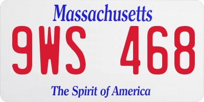 MA license plate 9WS468
