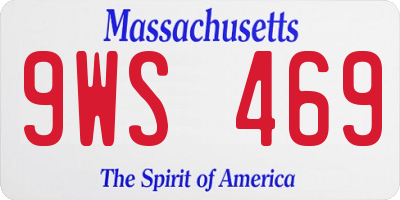 MA license plate 9WS469