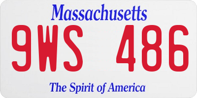 MA license plate 9WS486