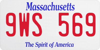 MA license plate 9WS569