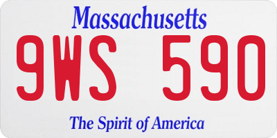 MA license plate 9WS590