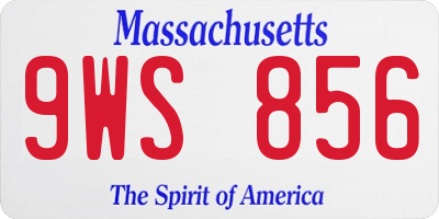MA license plate 9WS856