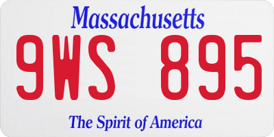 MA license plate 9WS895