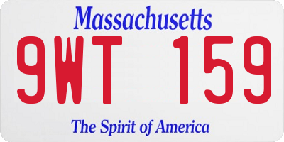 MA license plate 9WT159