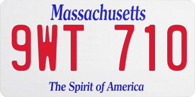 MA license plate 9WT710