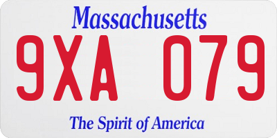 MA license plate 9XA079