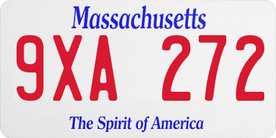MA license plate 9XA272