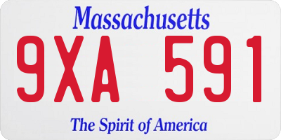MA license plate 9XA591
