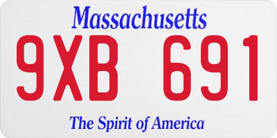 MA license plate 9XB691