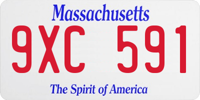 MA license plate 9XC591