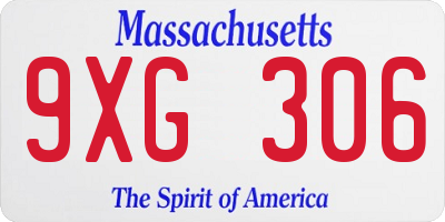 MA license plate 9XG306