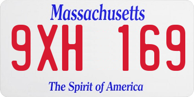 MA license plate 9XH169
