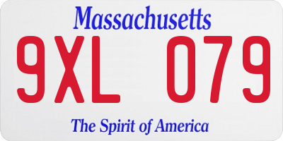 MA license plate 9XL079