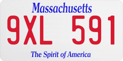 MA license plate 9XL591