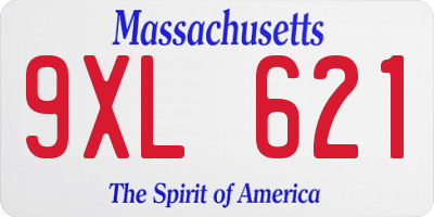 MA license plate 9XL621