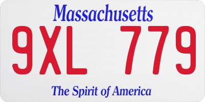 MA license plate 9XL779