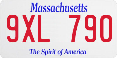 MA license plate 9XL790
