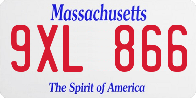 MA license plate 9XL866