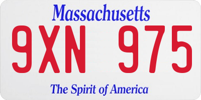MA license plate 9XN975