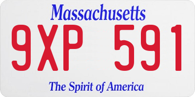 MA license plate 9XP591