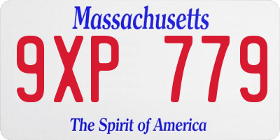 MA license plate 9XP779