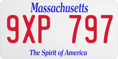 MA license plate 9XP797