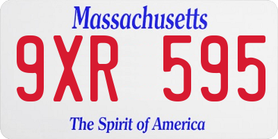MA license plate 9XR595