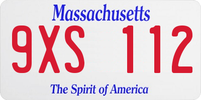 MA license plate 9XS112