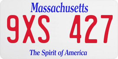MA license plate 9XS427