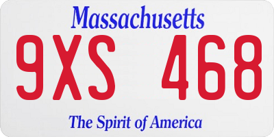 MA license plate 9XS468
