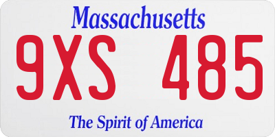 MA license plate 9XS485