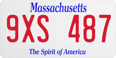 MA license plate 9XS487