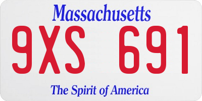 MA license plate 9XS691