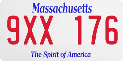 MA license plate 9XX176