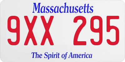 MA license plate 9XX295
