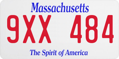 MA license plate 9XX484