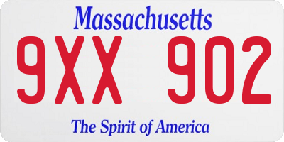 MA license plate 9XX902