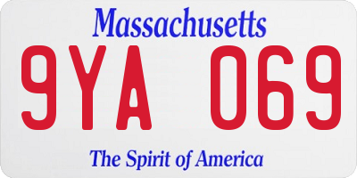 MA license plate 9YA069