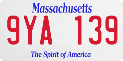 MA license plate 9YA139
