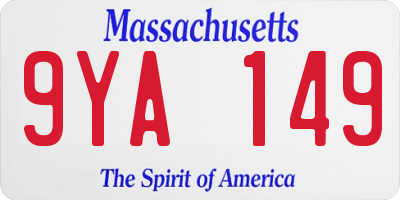 MA license plate 9YA149