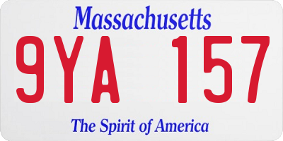 MA license plate 9YA157