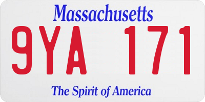 MA license plate 9YA171
