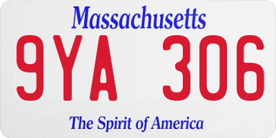MA license plate 9YA306