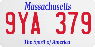 MA license plate 9YA379