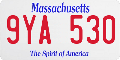 MA license plate 9YA530